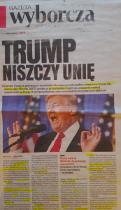 Gazeta Wyborcza: “Трамп нищить [Європейський] Союз"